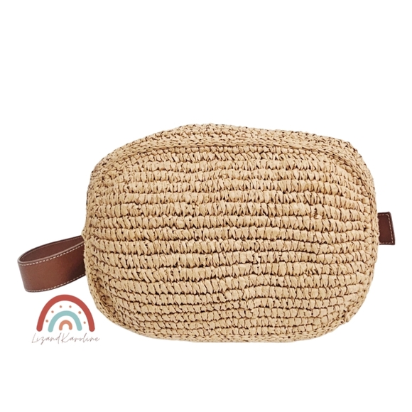 J. Crew Palma Bucket Bag in Handknotted Straw and Leather - Picture 9 of 15